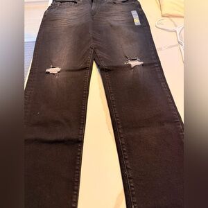 GAP Black Skinny Jeans with Knee Rips
